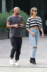 LEONA LEWIS in Ripped Jeans at Cafe Gratitude in Los Angeles 10/06/2018