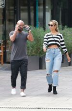 LEONA LEWIS in Ripped Jeans at Cafe Gratitude in Los Angeles 10/06/2018