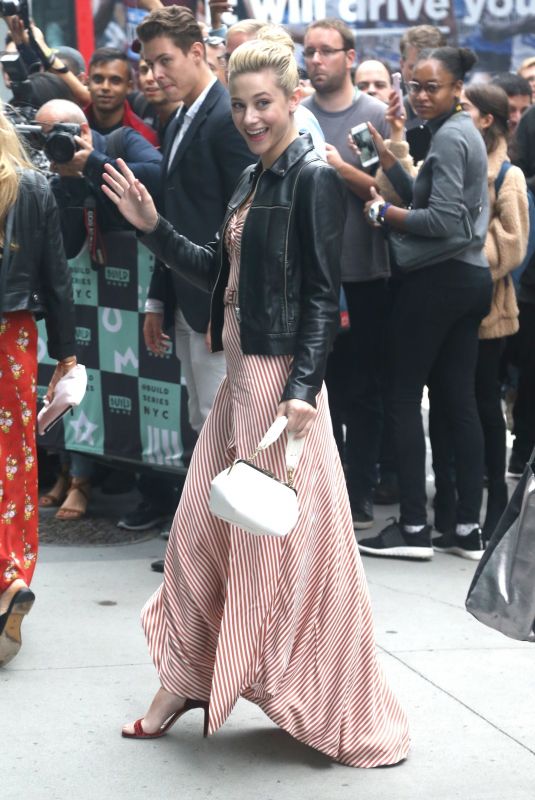 LILI REINHART Arrives at AOL Build in New York 10/08/2018