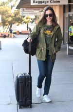 LILY COLLINS at Bob Hope Airport in Burbank 10/24/2018
