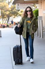LILY COLLINS at Bob Hope Airport in Burbank 10/24/2018
