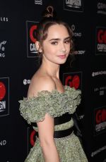 LILY COLLINS at GO Campaign Gala in Los Angeles 10/20/2018