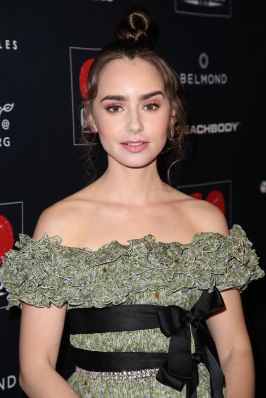 LILY COLLINS at GO Campaign Gala in Los Angeles 10/20/2018