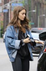 LILY COLLINS Out and About in Los Angeles 10/13/2018