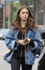 LILY COLLINS Out and About in Los Angeles 10/13/2018
