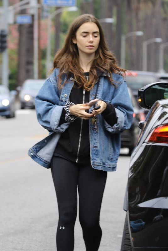 LILY COLLINS Out and About in Los Angeles 10/13/2018