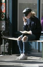 LILY JAMES in Ripped Jeans Out in London 10/05/2018