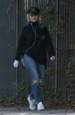 LILY JAMES in Ripped Jeans Out in London 10/05/2018