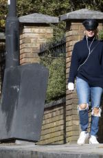 LILY JAMES in Ripped Jeans Out Shopping in London 10/05/2018