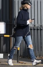 LILY JAMES in Ripped Jeans Out Shopping in London 10/05/2018