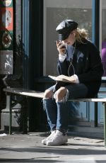 LILY JAMES in Ripped Jeans Out Shopping in London 10/05/2018