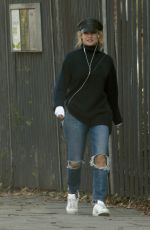 LILY JAMES in Ripped Jeans Out Shopping in London 10/05/2018