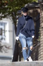 LILY JAMES in Ripped Jeans Out Shopping in London 10/05/2018