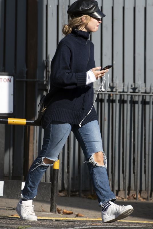 LILY JAMES in Ripped Jeans Out Shopping in London 10/05/2018
