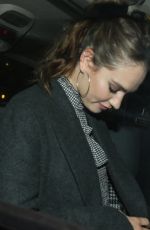 LILY JAMES Leaves 34 Mayfair Restaurant in London 10/27/2018