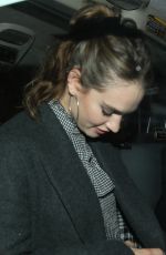 LILY JAMES Leaves 34 Mayfair Restaurant in London 10/27/2018