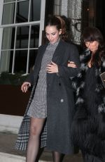 LILY JAMES Leaves 34 Mayfair Restaurant in London 10/27/2018