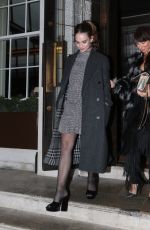 LILY JAMES Leaves 34 Mayfair Restaurant in London 10/27/2018