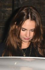 LILY JAMES Leaves Chiltern Firehouse in London 10/17/2018