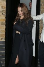 LILY JAMES Leaves Chiltern Firehouse in London 10/17/2018