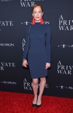 LOTTE VERBEEK at A Private War Premiere in Los Angeles 10/24/2018