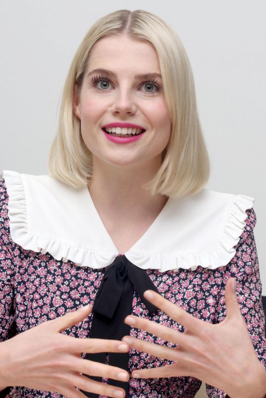 LUCY BOYNTON at Bohemian Rhapsody Press Conference in Beverly Hills 10/08/2018