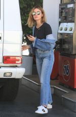 LUCY HALE at a Gas Station in Los Angeles 10/11/2018