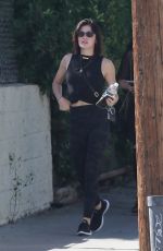 LUCY HALE Heading to a Gym in Los Angeles 10/01/2018