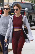 LUCY HALE in Tights Out and About in Los Angeles 10/13/2018