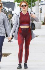 LUCY HALE in Tights Out and About in Los Angeles 10/13/2018