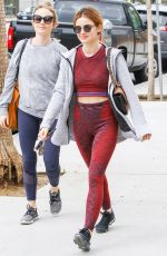 LUCY HALE in Tights Out and About in Los Angeles 10/13/2018