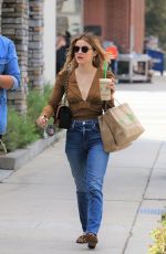 LUCY HALE Leaves Kreation Organic Juicery in Los Angeles 10/10/2018