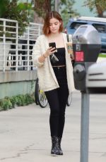 LUCY HALE Out and About in Studio City 10/09/2018