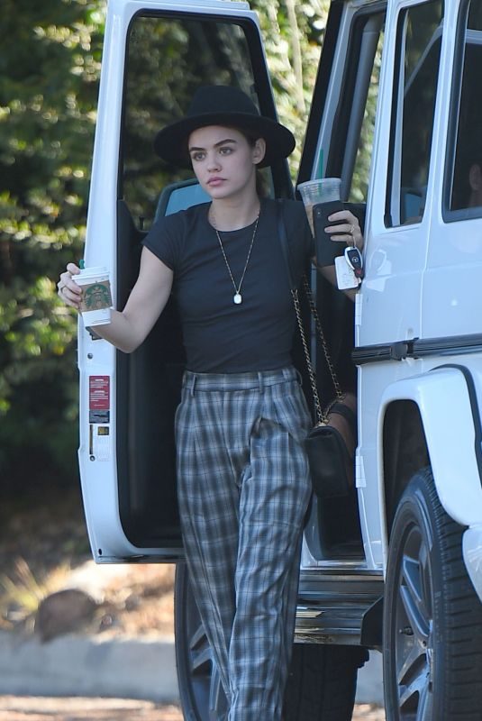 LUCY HALE Out for a Coffee in Los Angeles 10/08/2018