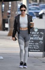 LUCY HALE Out for Coffee in Studio City 10/03/2018