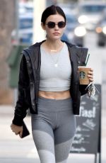 LUCY HALE Out for Coffee in Studio City 10/03/2018