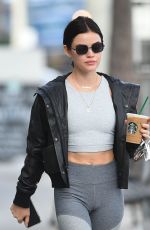 LUCY HALE Out for Coffee in Studio City 10/03/2018