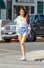 MADISON BEER in Denim Cut-off Out in West Hollywood 10/20/2018