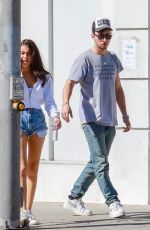 MADISON BEER in Denim Cut-off Out in West Hollywood 10/20/2018