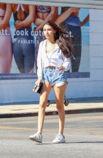 MADISON BEER in Denim Cut-off Out in West Hollywood 10/20/2018