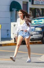MADISON BEER in Denim Cut-off Out in West Hollywood 10/20/2018