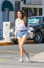 MADISON BEER in Denim Cut-off Out in West Hollywood 10/20/2018