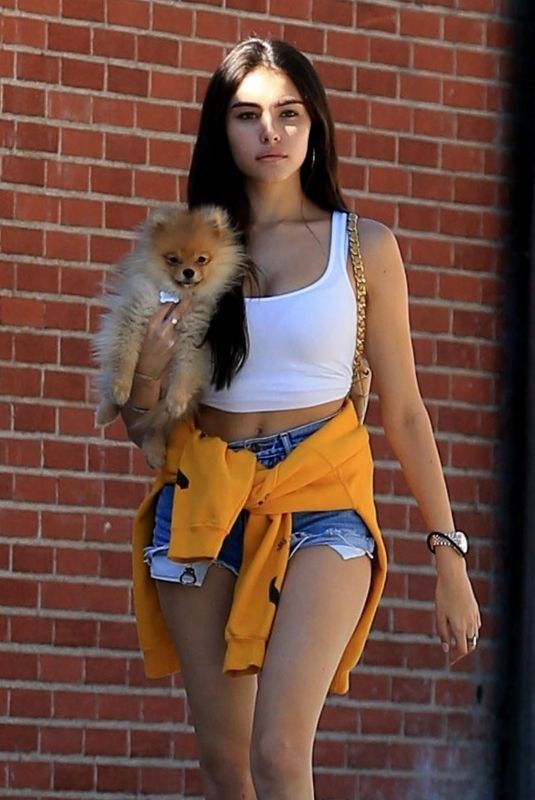 MADISON BEER Out with Her Dog in West Hollywood 10/16/2018