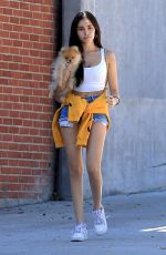 MADISON BEER Out with Her Dog in West Hollywood 10/16/2018