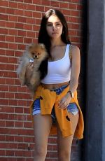 MADISON BEER Out with Her Dog in West Hollywood 10/16/2018