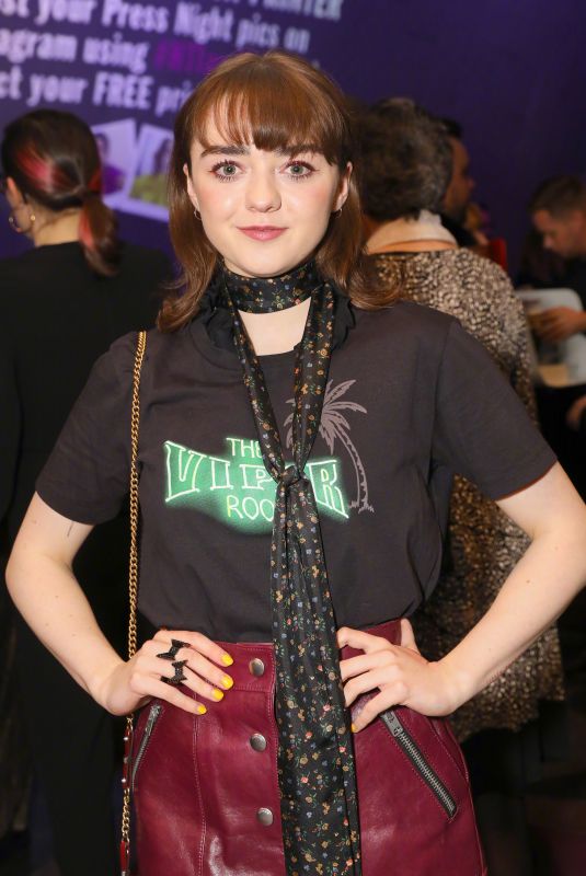 MAISIE WILLIAMS at I and You Press Night in London 10/25/2018