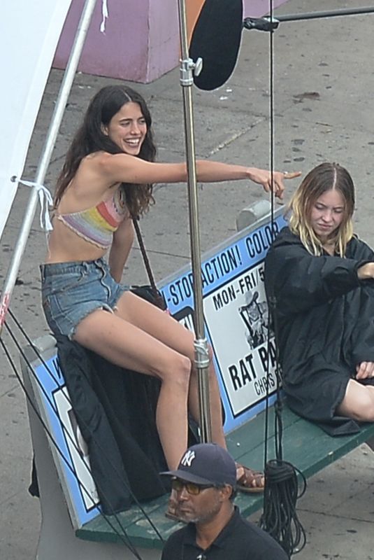 MARGARET QAULLEY on the Set of Once Upon A Time in Hollywood in Los Angeles 10/13/2018