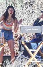 MARGARET QAULLEY on the Set of Once Upon A Time in Hollywood in Los Angeles 10/20/2018