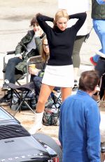 MARGOT ROBBIE on the Set of Once Upon A Time in Hollywood 10/14/2018