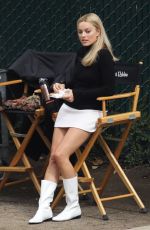 MARGOT ROBBIE on the Set of Once Upon A Time in Hollywood 10/14/2018